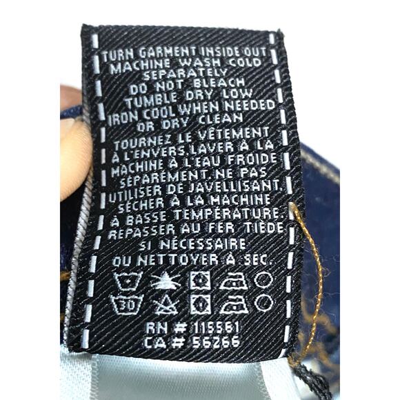 7 Seven For All Mankind Paxtyn Jeans Slim Straight Blue Distressed Ripped Men 31 - Picture 11 of 11